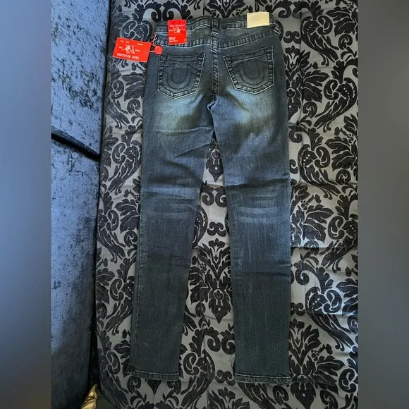 True Religion Girls Halle stretch denim mid rise super skinny jeans NWT - Picture 3 of 11